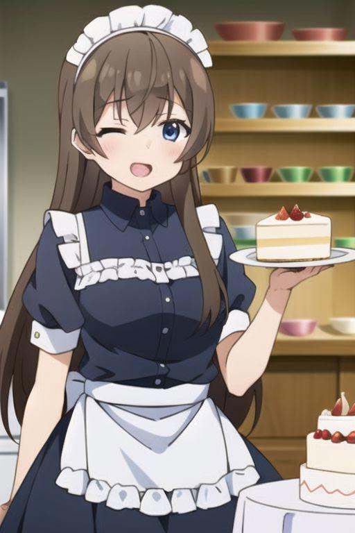 (masterpiece),  fuuka sasaki,  brown hair on Tensor.Art