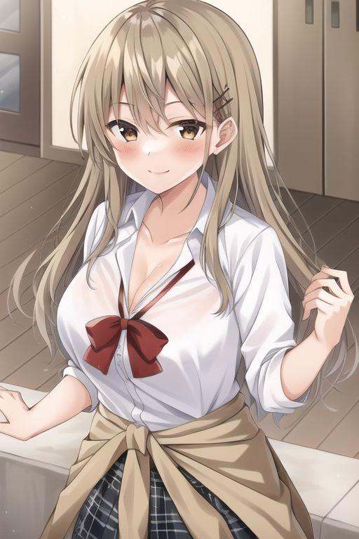 takarai yua,  brown eyes,  long hair on Tensor.Art
