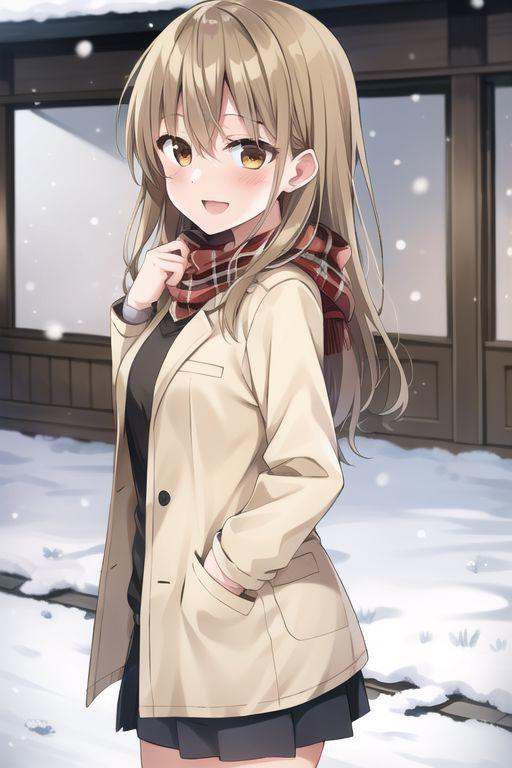 takarai yua,  brown eyes,  long hair on Tensor.Art