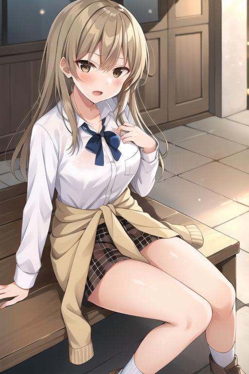 takarai yua,  brown eyes,  long hair on Tensor.Art