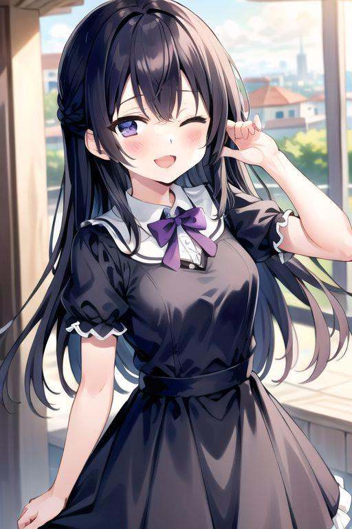 (masterpiece),  yuki suou,  black hair on Tensor.Art