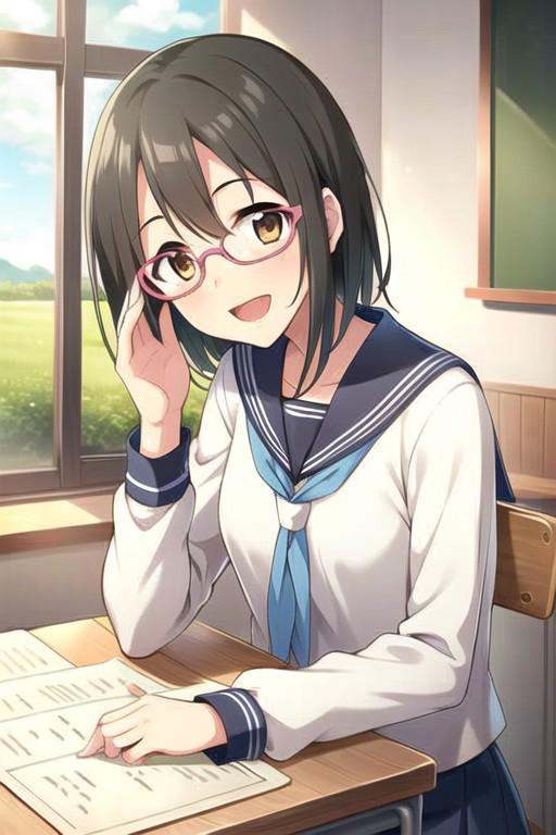(masterpiece),  kamijou haruna,  brown eyes on Tensor.Art
