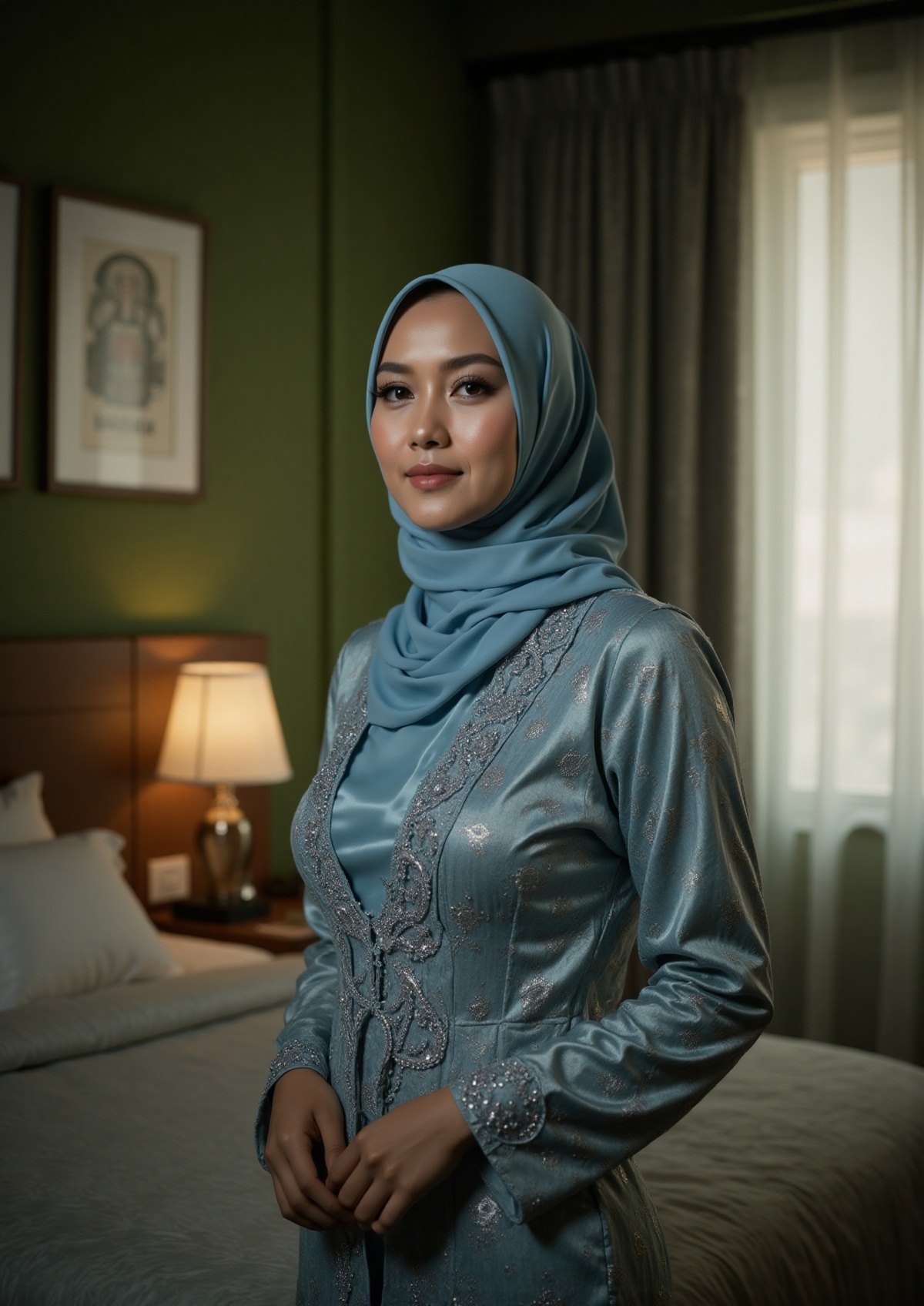 A stunning Indonesian woman stands gracefully,  big boobs,  big ass on Tensor.Art