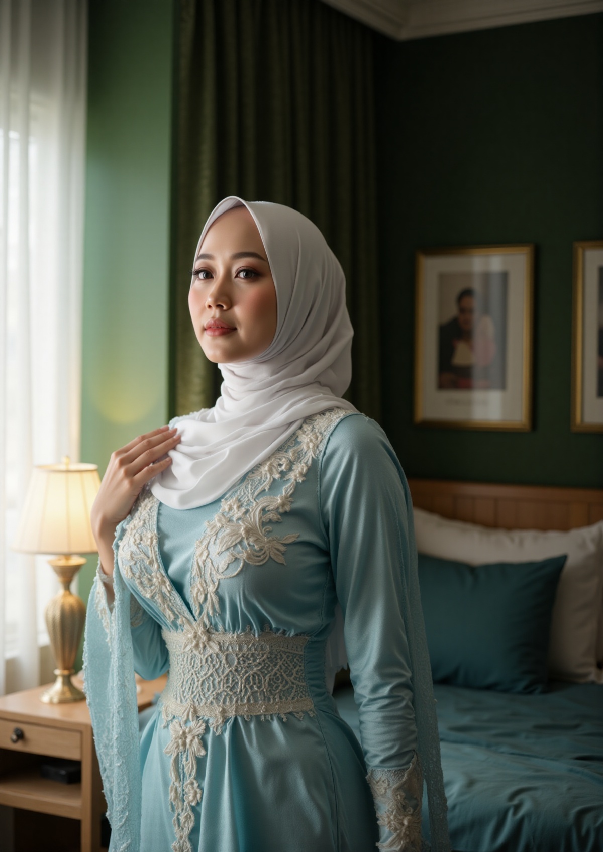 A stunning Indonesian woman stands gracefully,  big boobs,  big ass on Tensor.Art