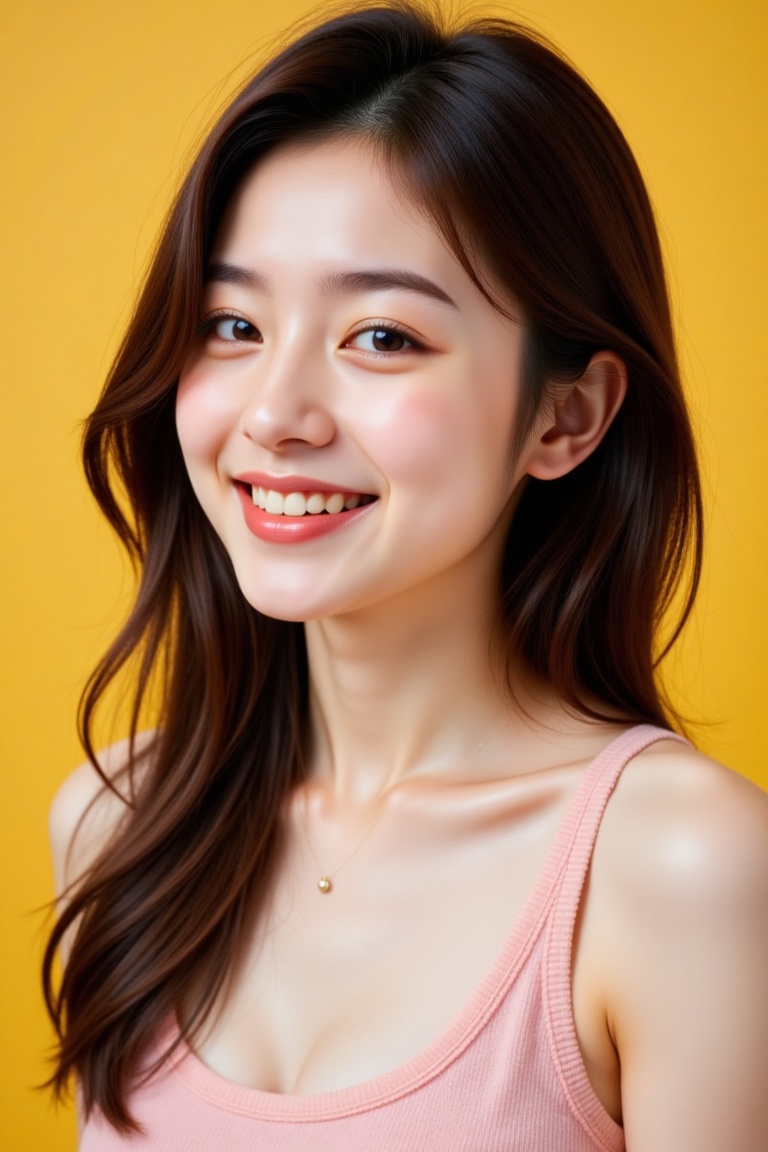 a young Asian woman,  smile,  dynamic pose on Tensor.Art