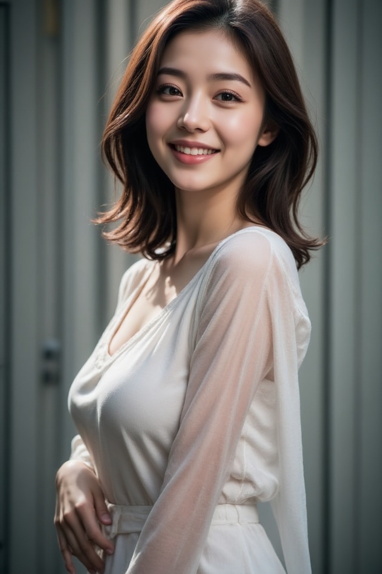 a young Asian woman,  smile,  dynamic pose on Tensor.Art