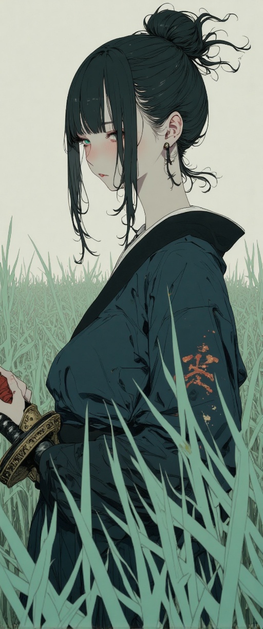 "A stylized,  anime-inspired female character Ultra detailed digital art masterpiece weibo,  drawing on Tensor.Art
