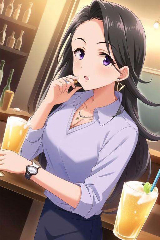 (masterpiece),  takahashi reiko,  black hair on Tensor.Art