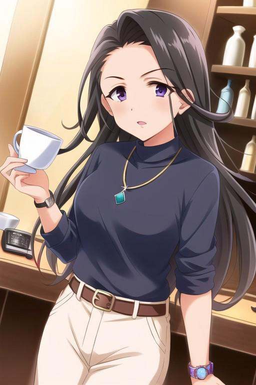 (masterpiece),  takahashi reiko,  black hair on Tensor.Art