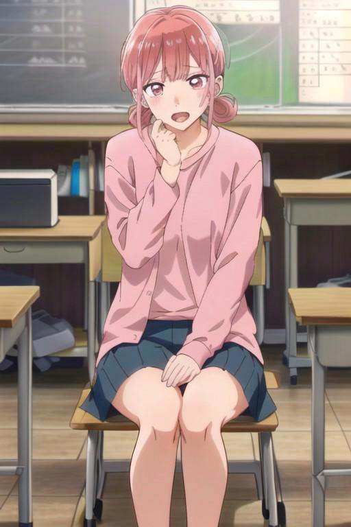 (masterpiece),  chono hina,  pink hair on Tensor.Art