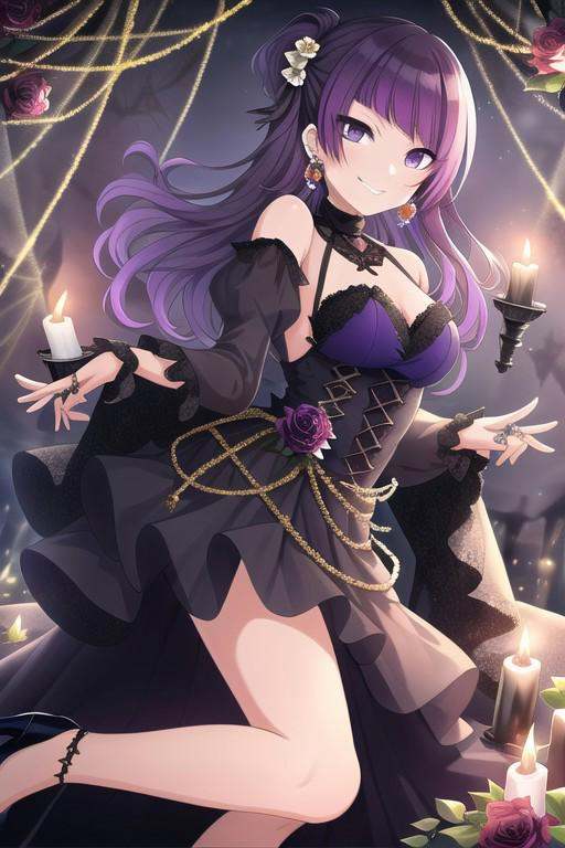 (masterpiece),  tanaka mamimi,  purple hair on Tensor.Art