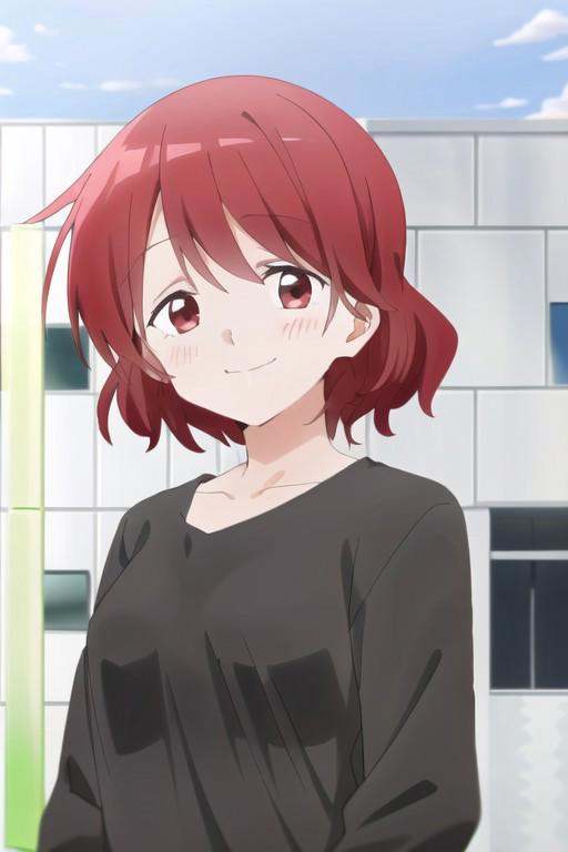 (masterpiece),  kubo akina,  red hair on Tensor.Art