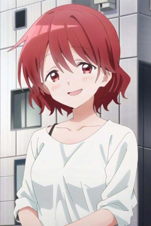(masterpiece),  kubo akina,  red hair on Tensor.Art