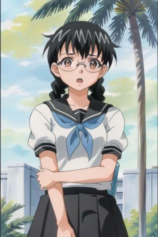 (masterpiece),  izumi yuka,  glasses on Tensor.Art