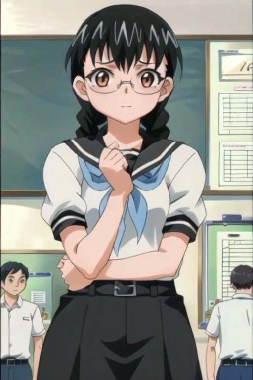 (masterpiece),  izumi yuka,  glasses on Tensor.Art