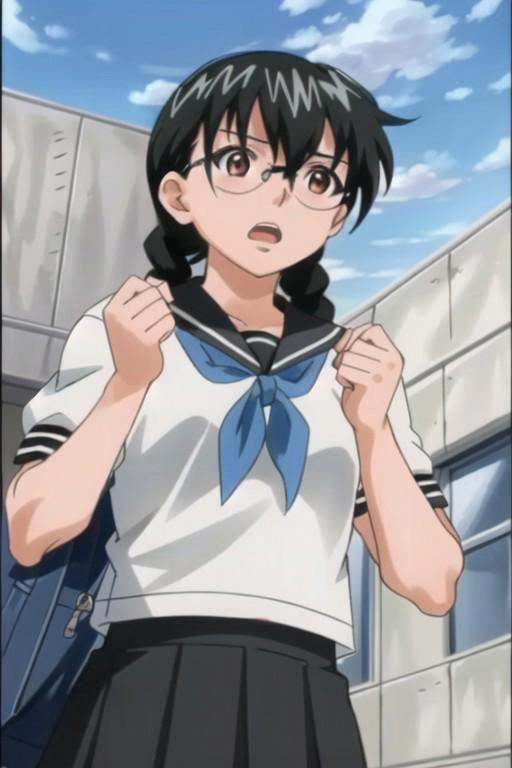 (masterpiece),  izumi yuka,  glasses on Tensor.Art