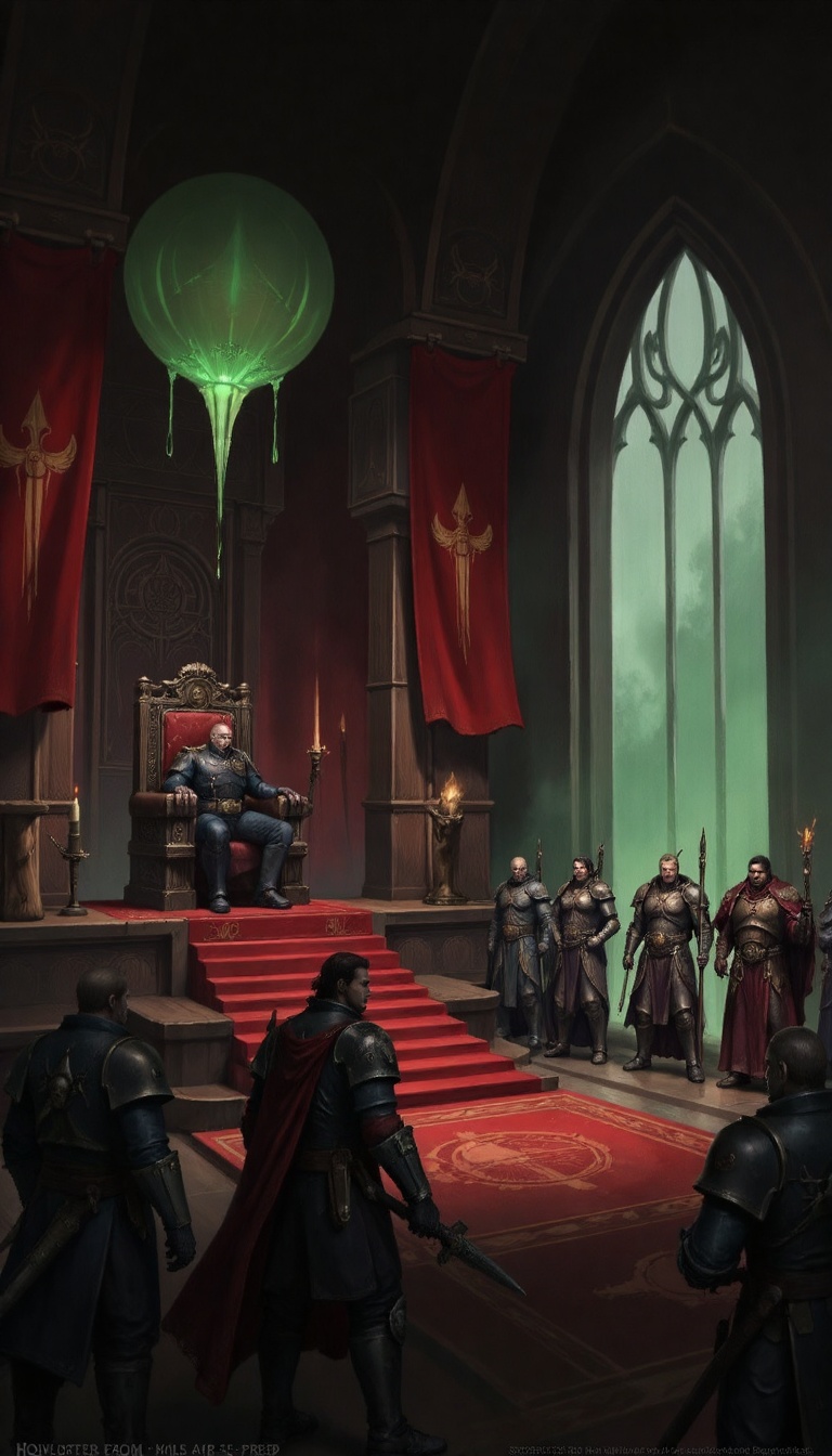 A detailed digital painting titled "The Witcher: Wild Hunt" by CD Projekt Red,  featuring a medieval fantasy scene with a...