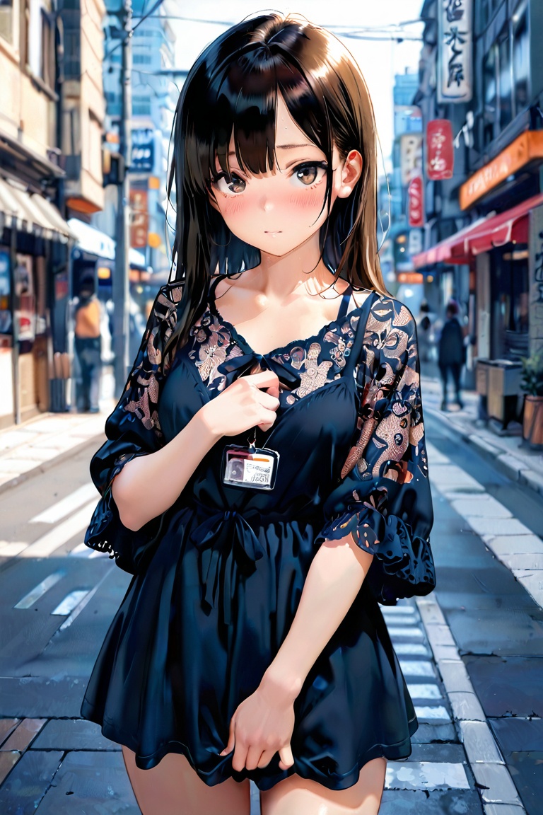 1girl,  street,  modern city on Tensor.Art
