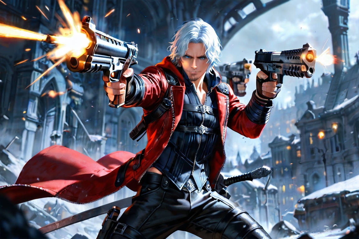 realistic anime background theme,  Devil May Cry 5 theme,  Devil May Cry 5 \(theme\) on Tensor.Art