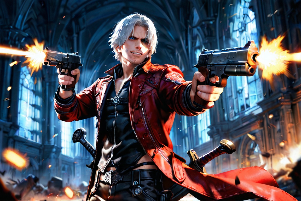 realistic anime background theme,  Devil May Cry 5 theme,  Devil May Cry 5 \(theme\) on Tensor.Art