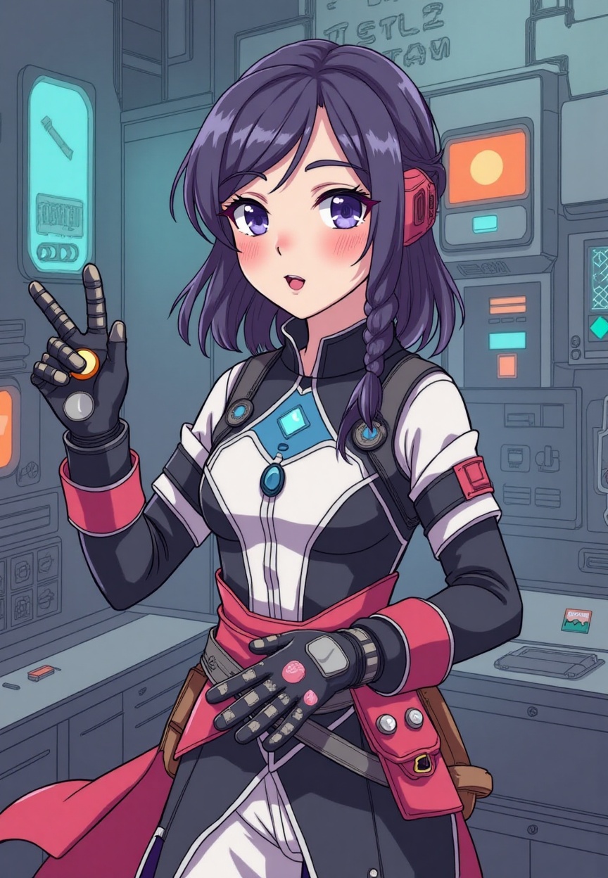 Steampunk Anime,  Sci-Fi Fantasy,  Cel Shading Art on Tensor.Art