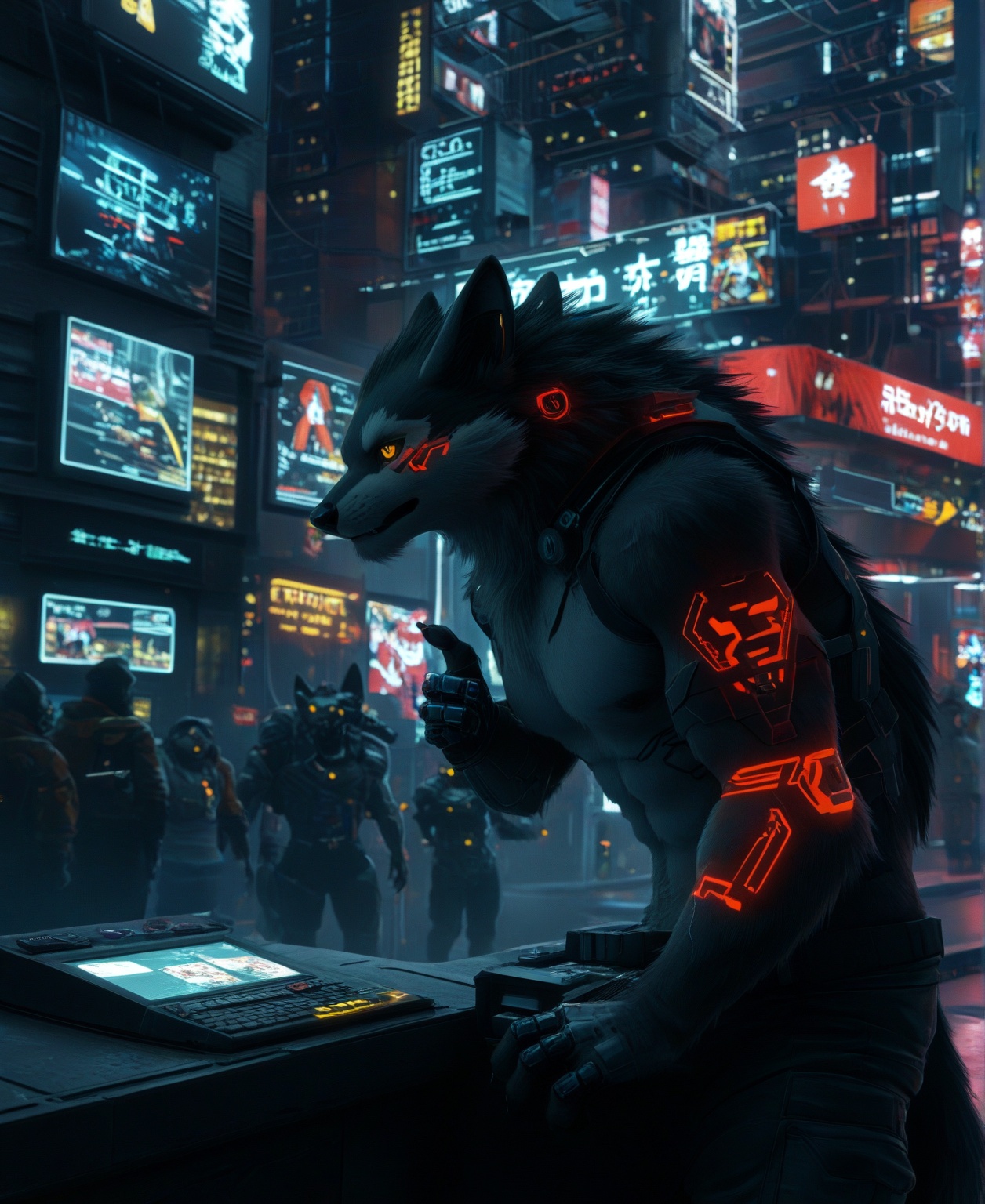 2077,  Cyber2077,  Furry metropolis on Tensor.Art