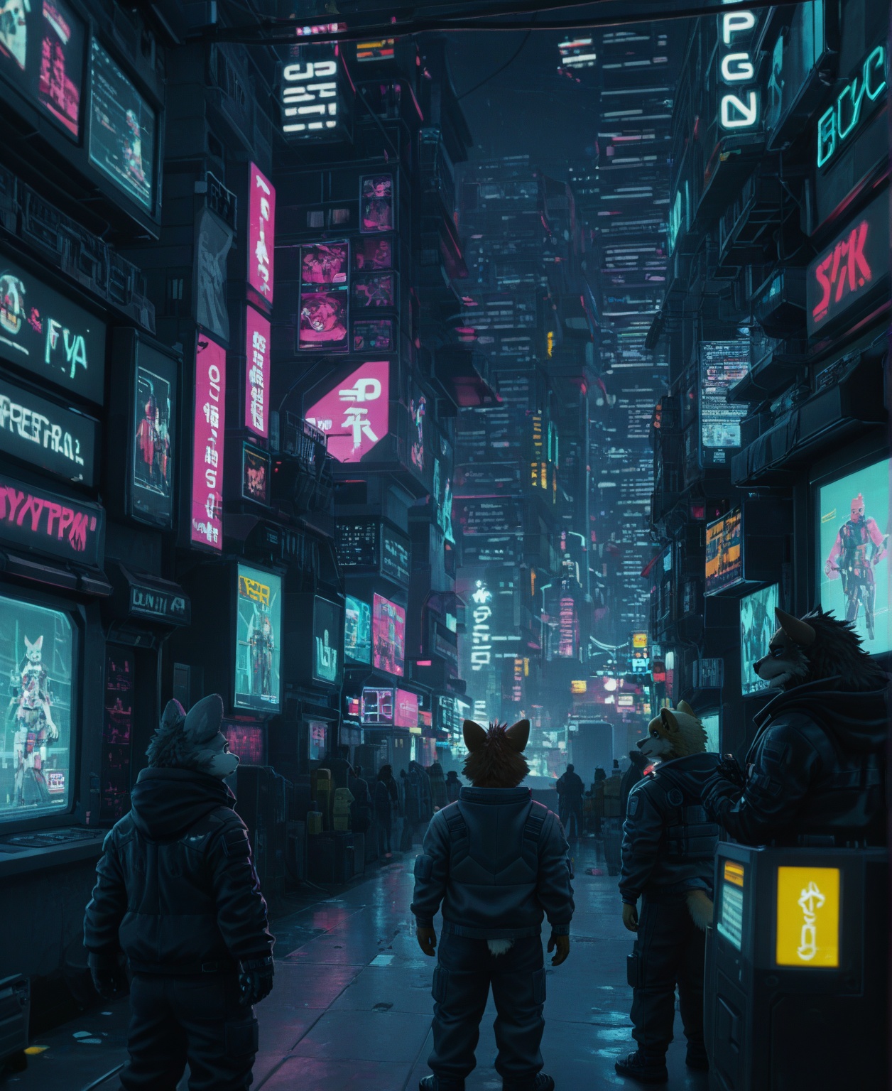 2077,  Cyber2077,  Furry metropolis on Tensor.Art