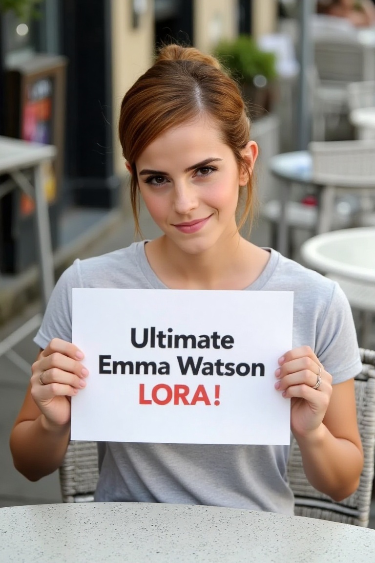 professional photoshoot,  petite Emma Watson,  smiling on Tensor.Art