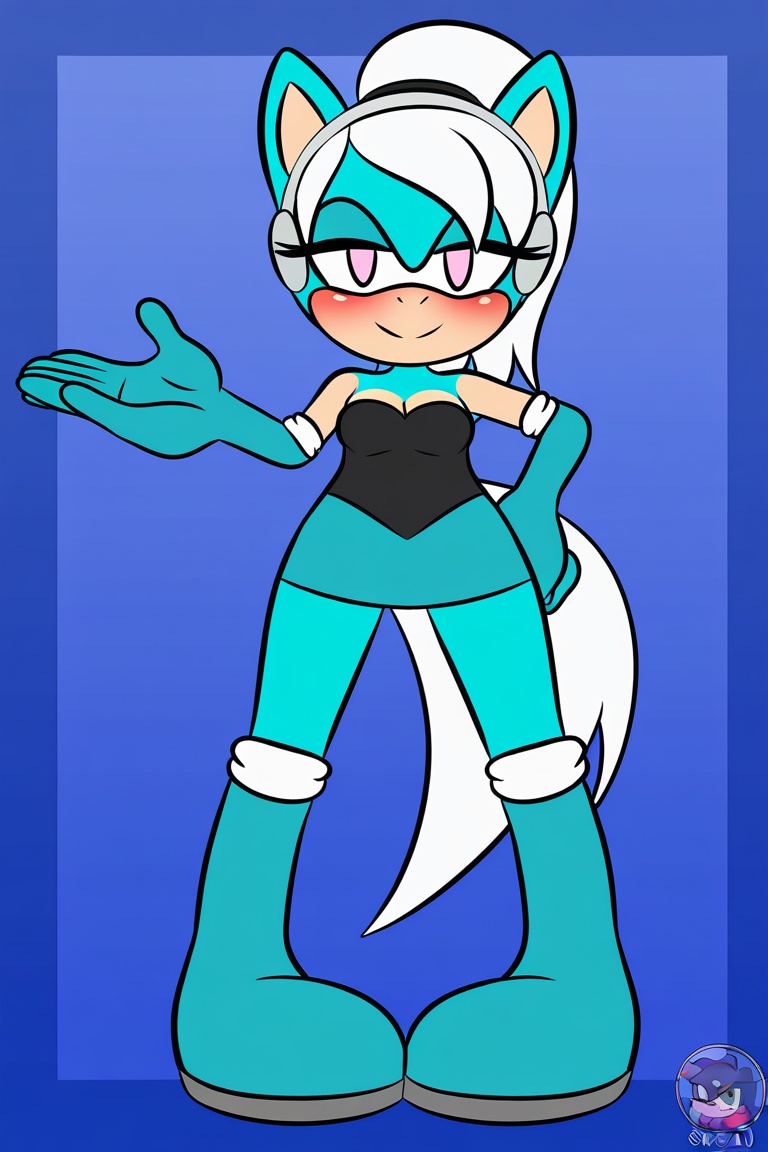 by sirjzau,  blue background,  sonic the hedgehog \(series\) BREAK 1girl on Tensor.Art