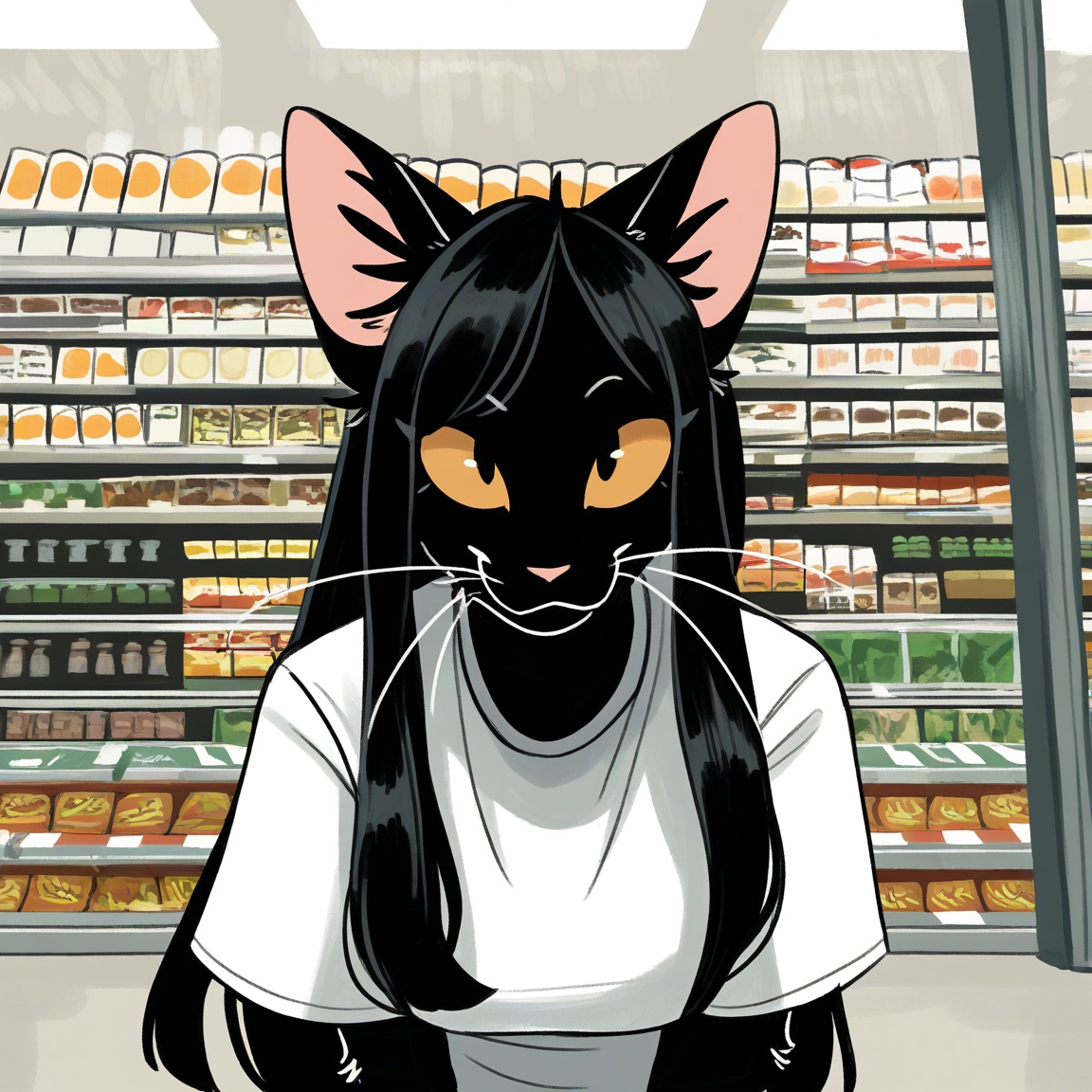 zucchinifuzz,  domestic cat,  felid on Tensor.Art