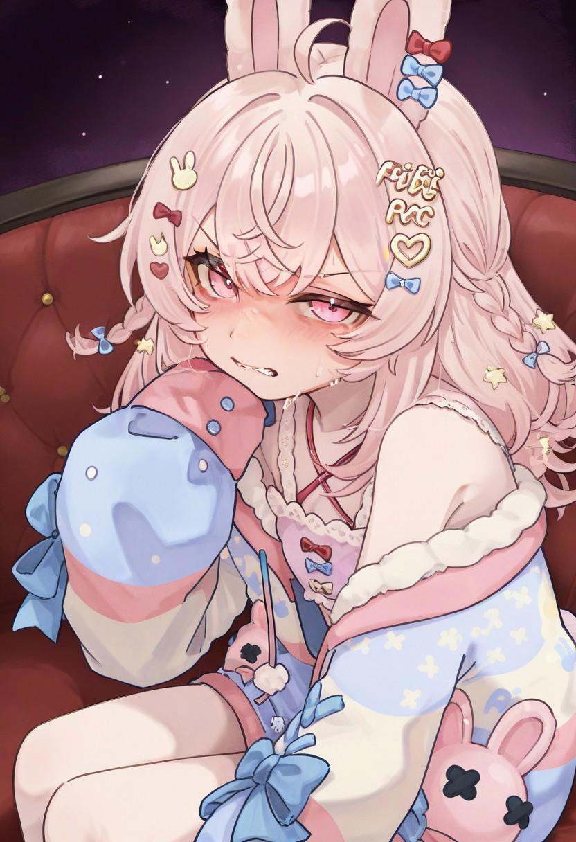 PipkinPippa,  pink hair,  pink eyes on Tensor.Art