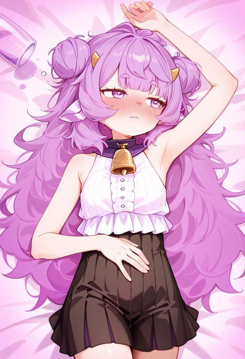muyuMuu,  purple hair,  long hair on Tensor.Art