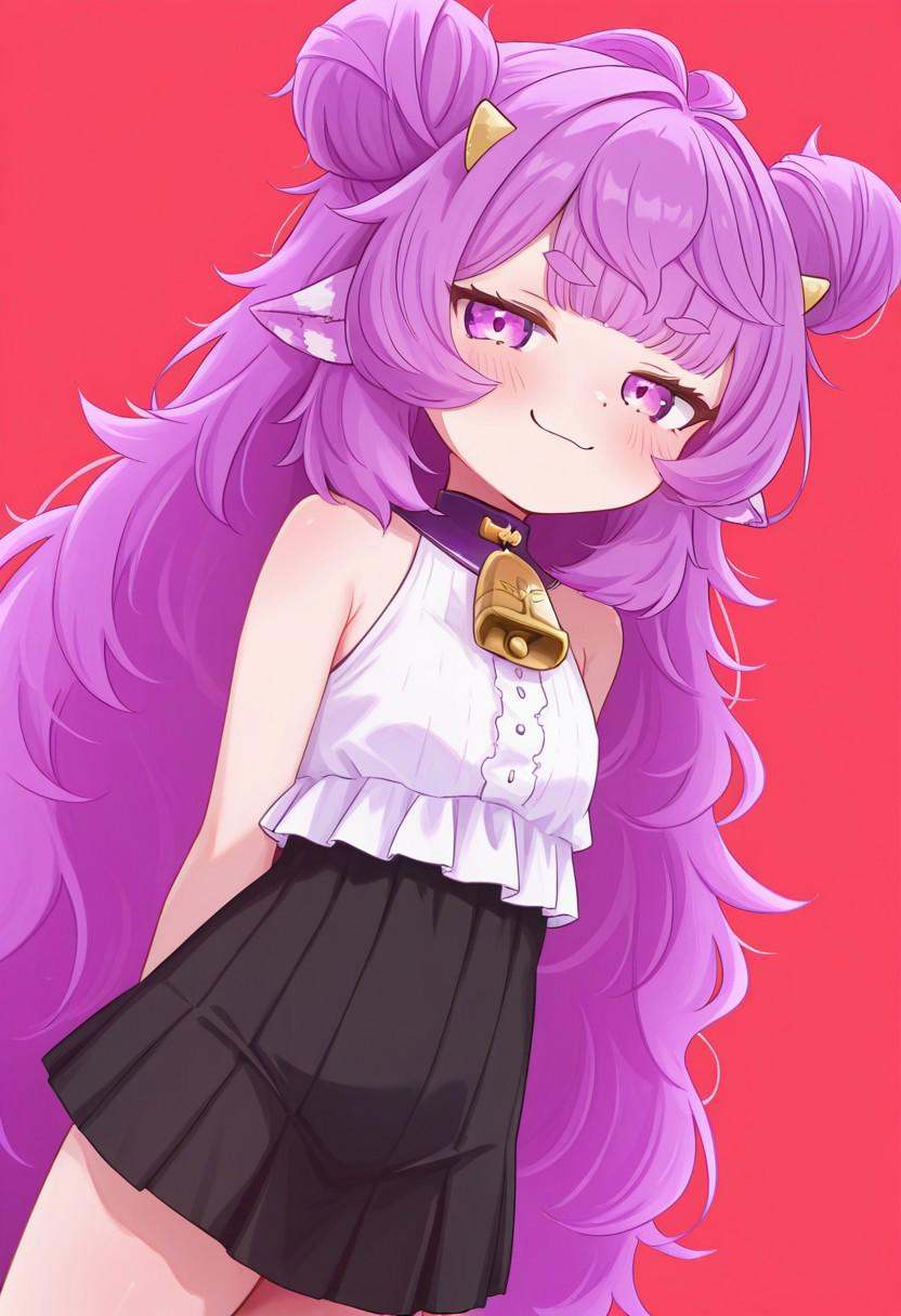 muyuMuu,  purple hair,  long hair on Tensor.Art