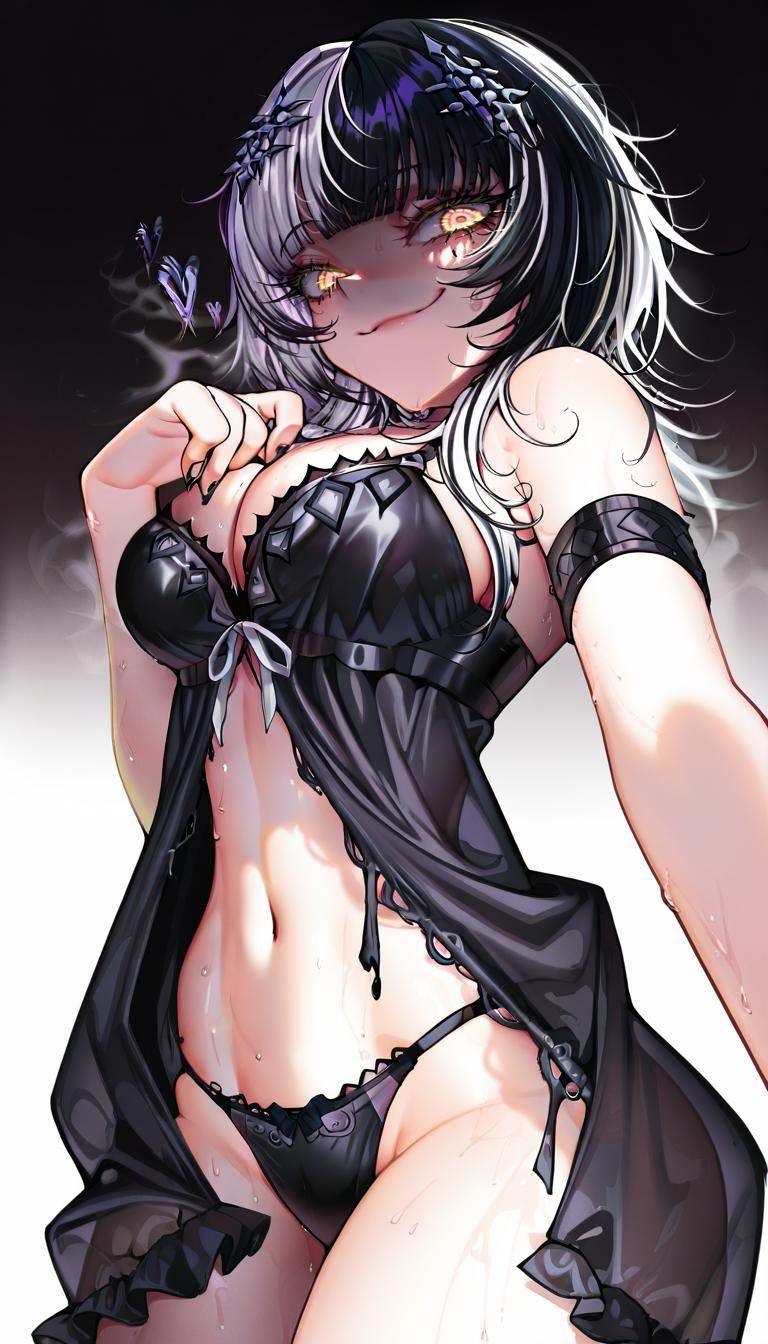 shiori novella,  from side,  looking at viewer on Tensor.Art