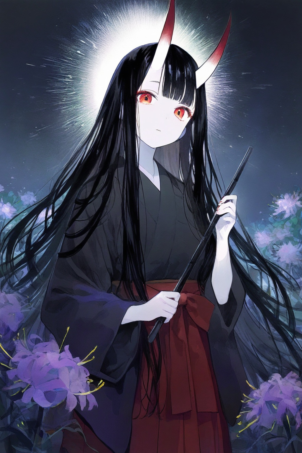 1girl,  oni,  pale skin on Tensor.Art