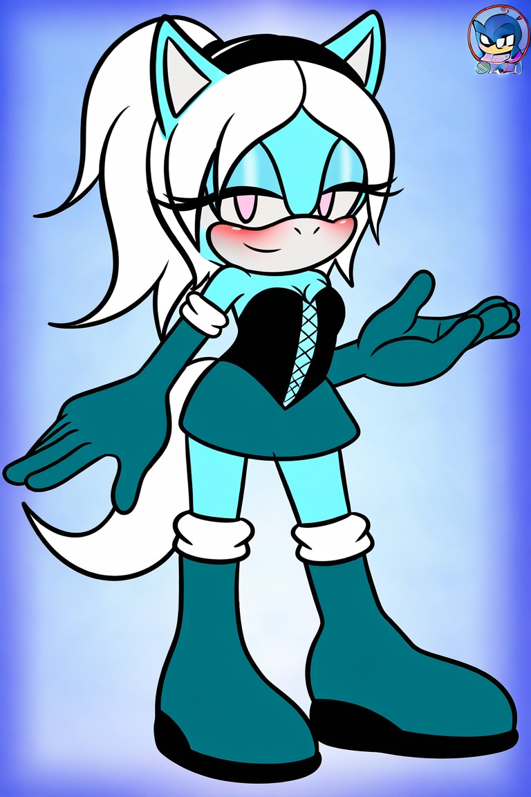 by sirjzau,  blue background,  sonic the hedgehog \(series\) BREAK 1girl on Tensor.Art