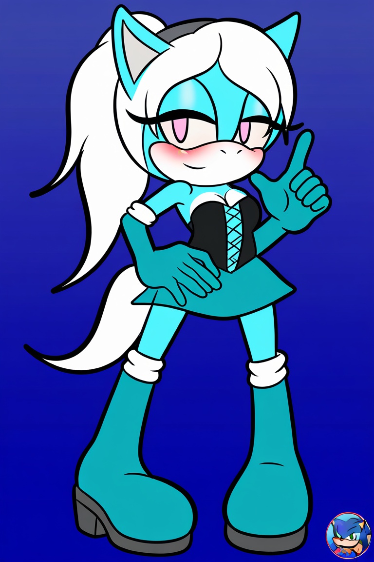 by sirjzau,  blue background,  sonic the hedgehog \(series\) BREAK 1girl on Tensor.Art