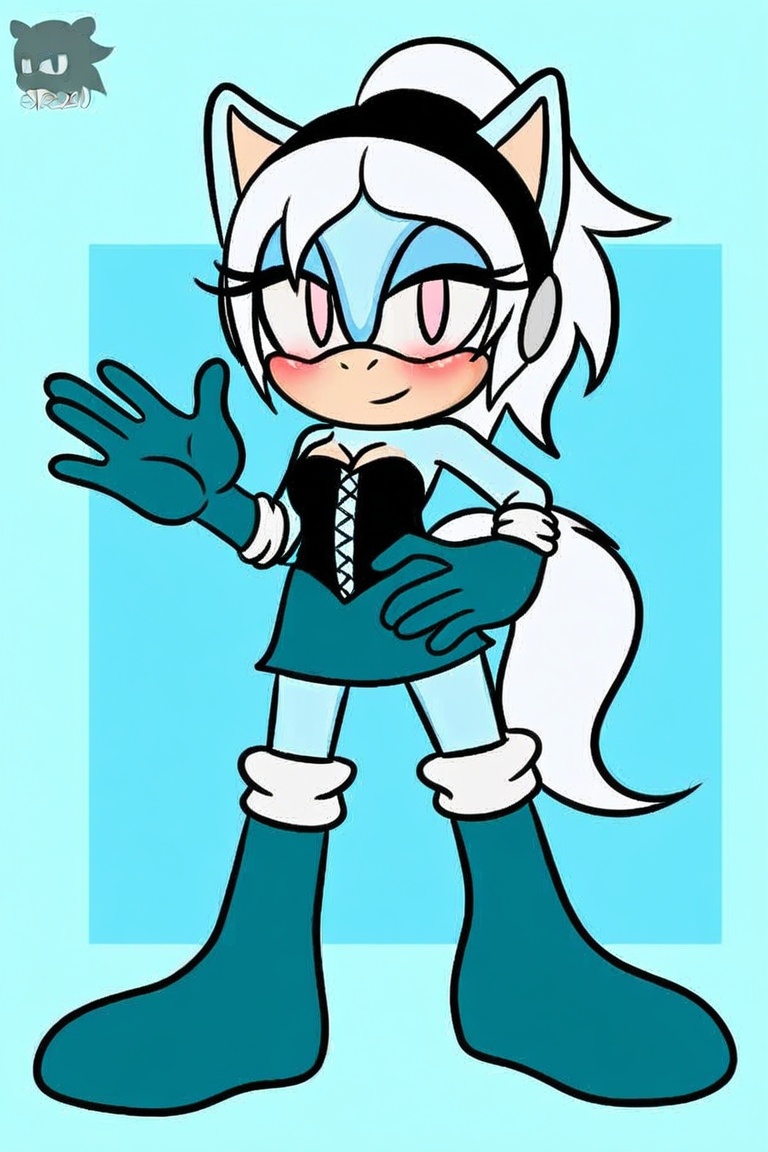 by sirjzau,  blue background,  sonic the hedgehog \(series\) BREAK 1girl on Tensor.Art