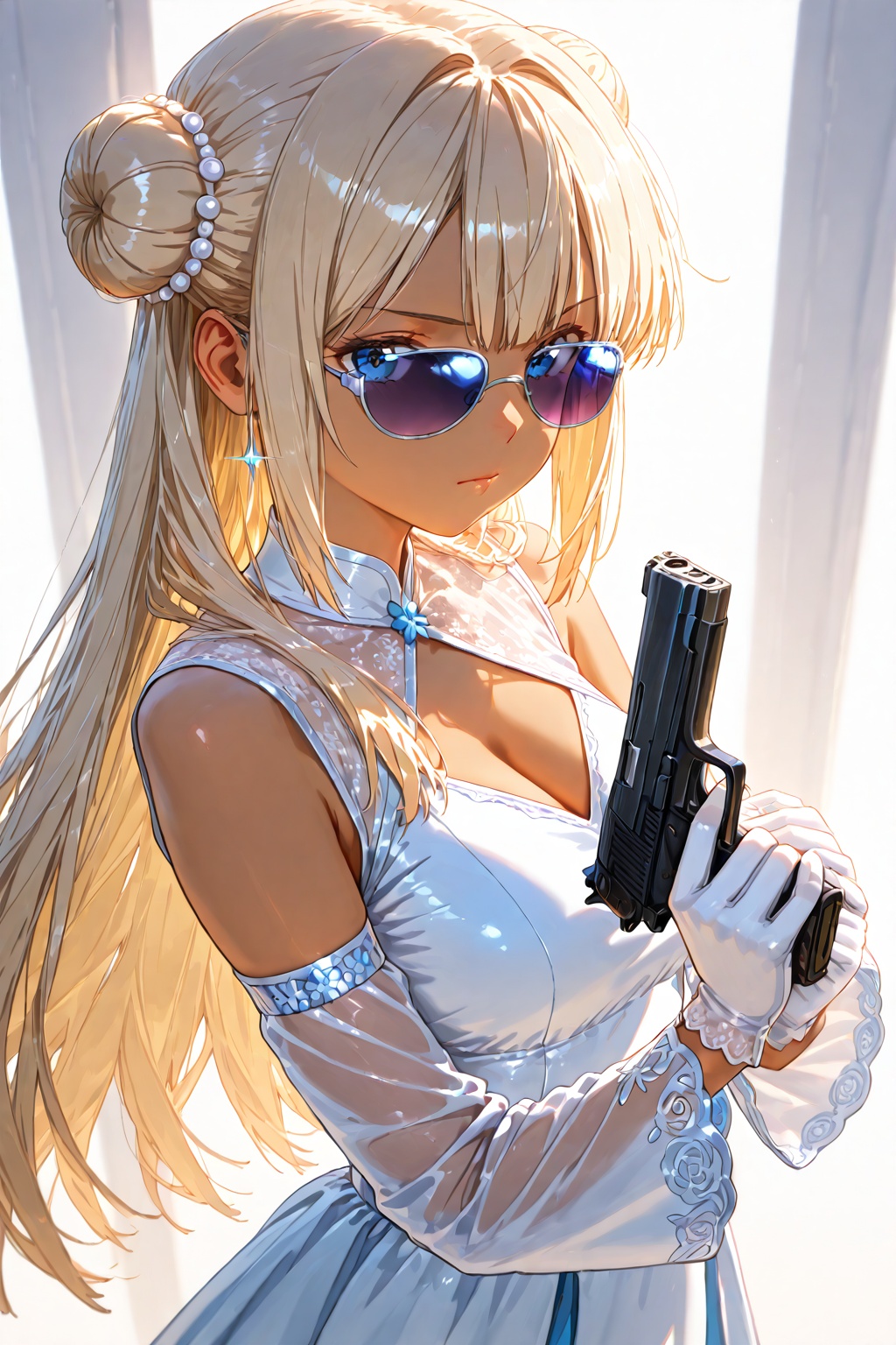 Anime girl,  light brown skin,  mid-20s on Tensor.Art