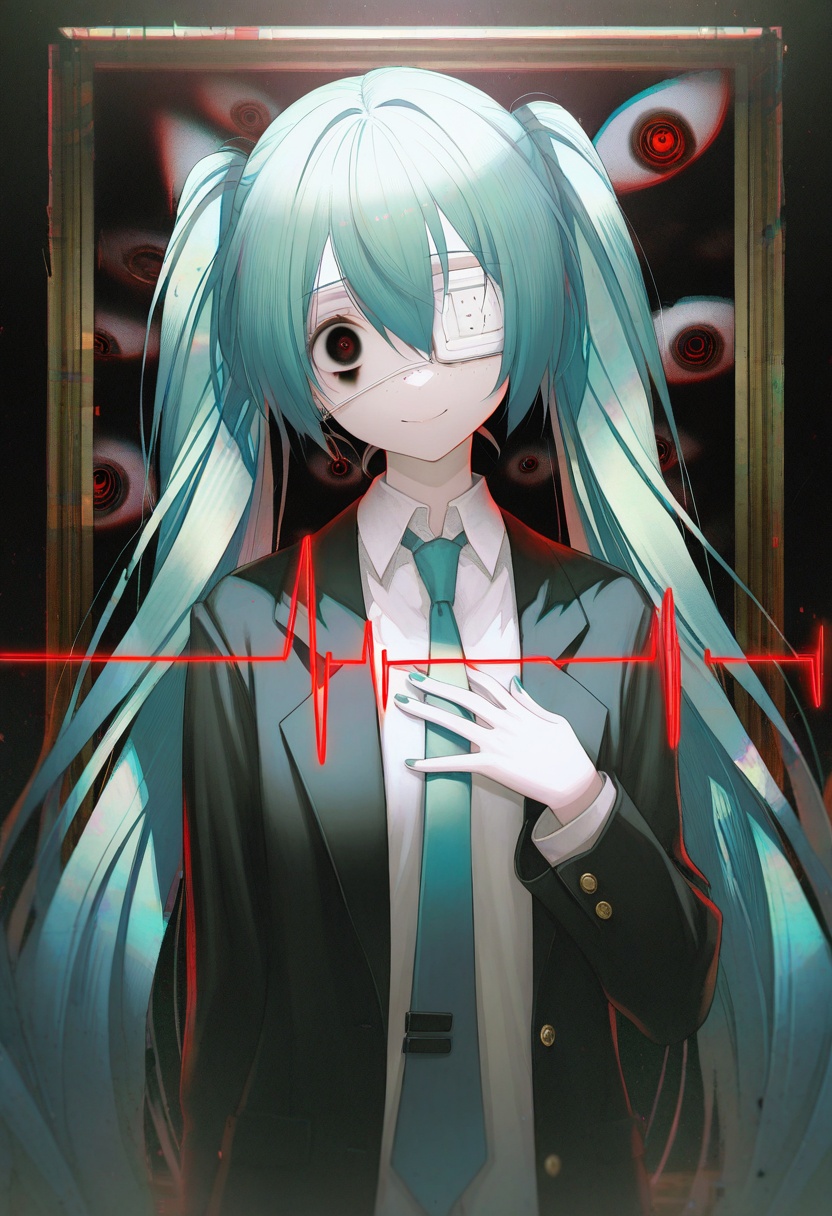 horror \(theme\),  picture frame,  glitch on Tensor.Art