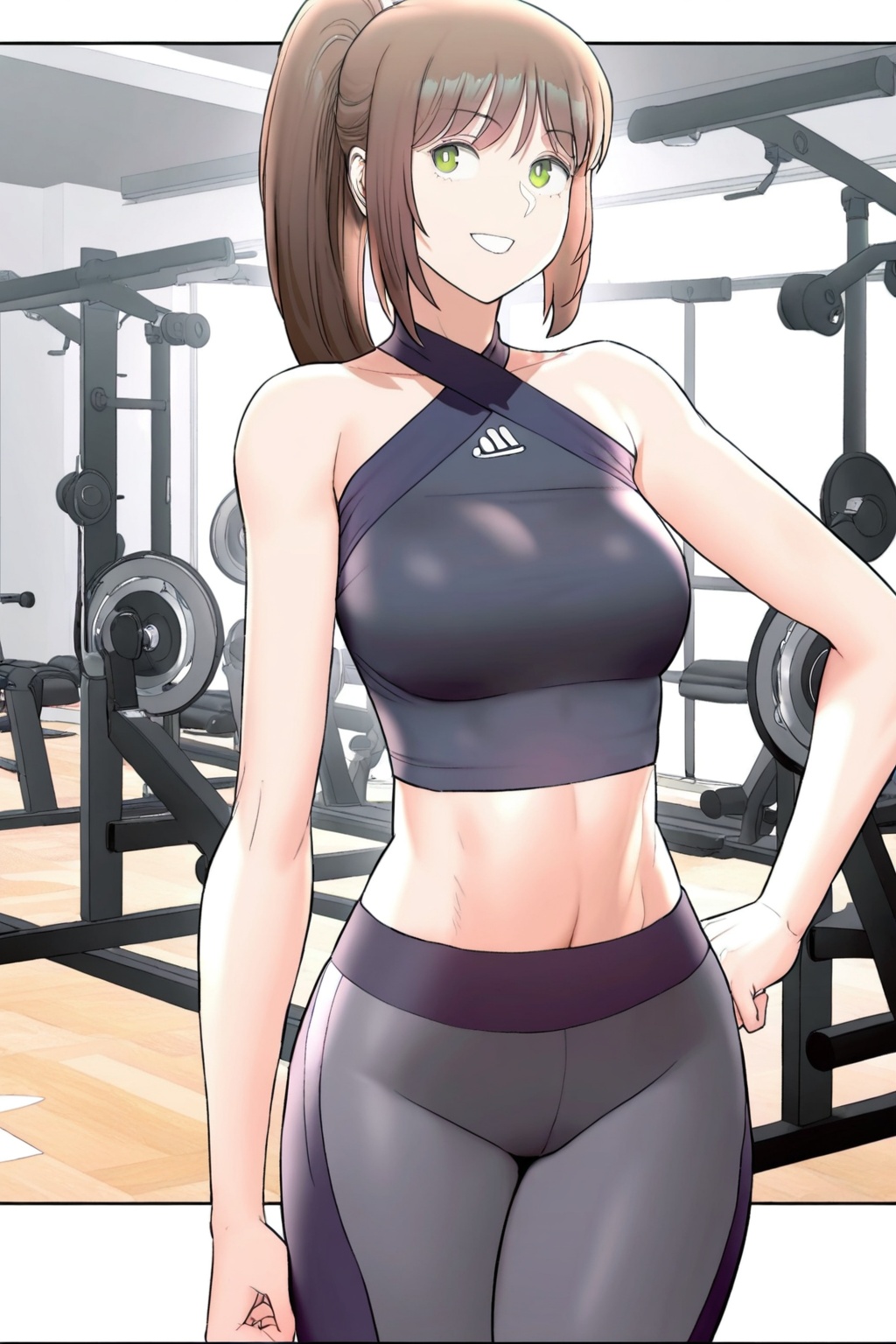 Smile ,  In a gym ,  gym interior on Tensor.Art