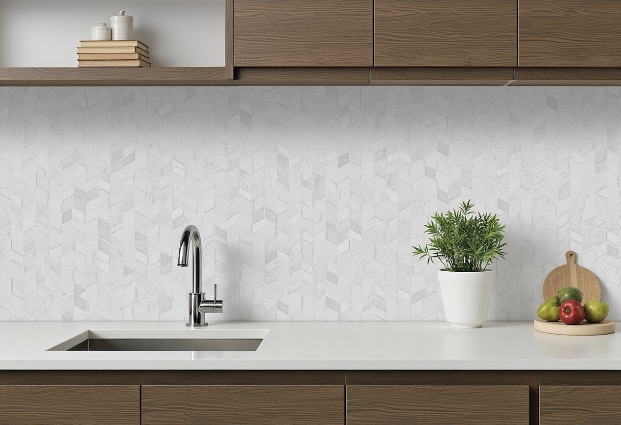 Modern tile kitchen backsplash ,  fotopets_tiles on Tensor.Art