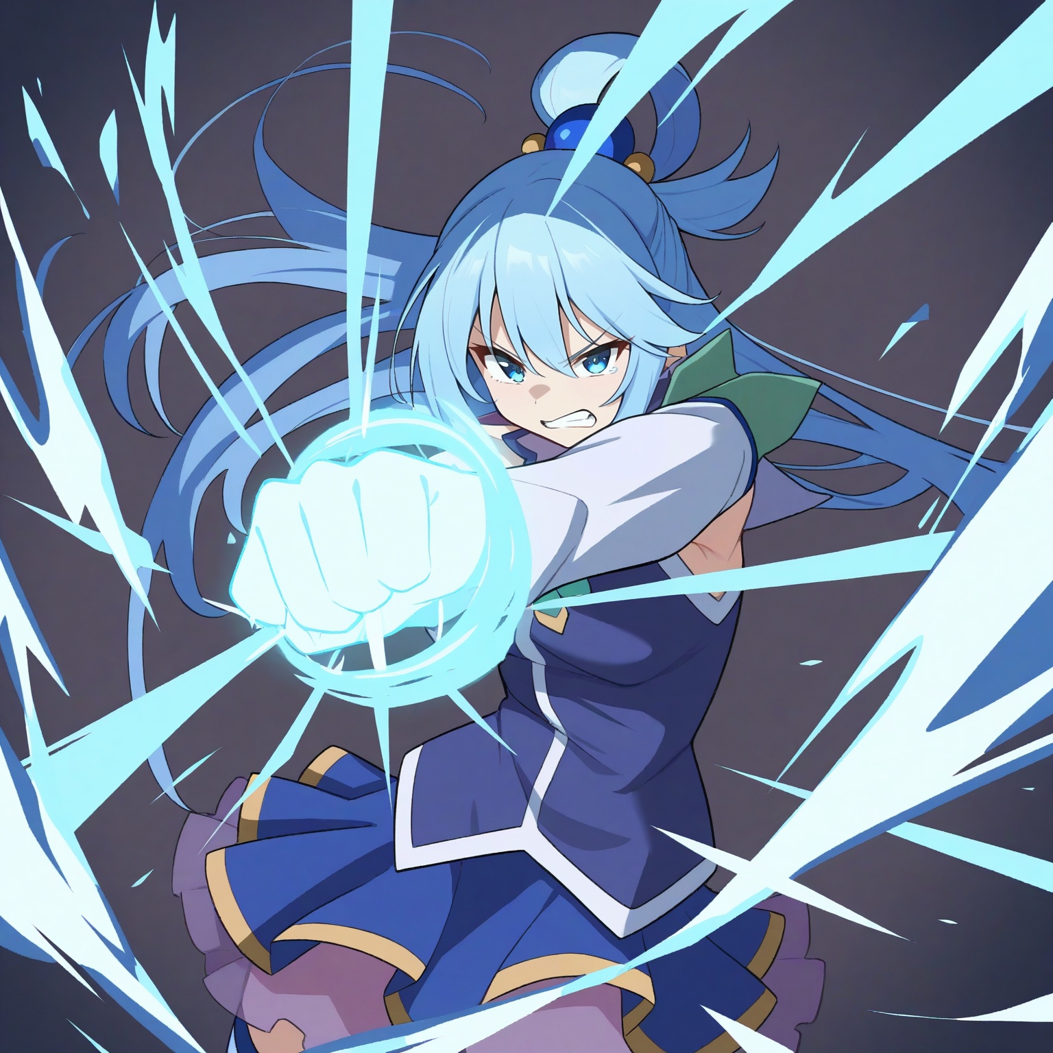 aqua_(konosuba),  highres,  1girl on Tensor.Art