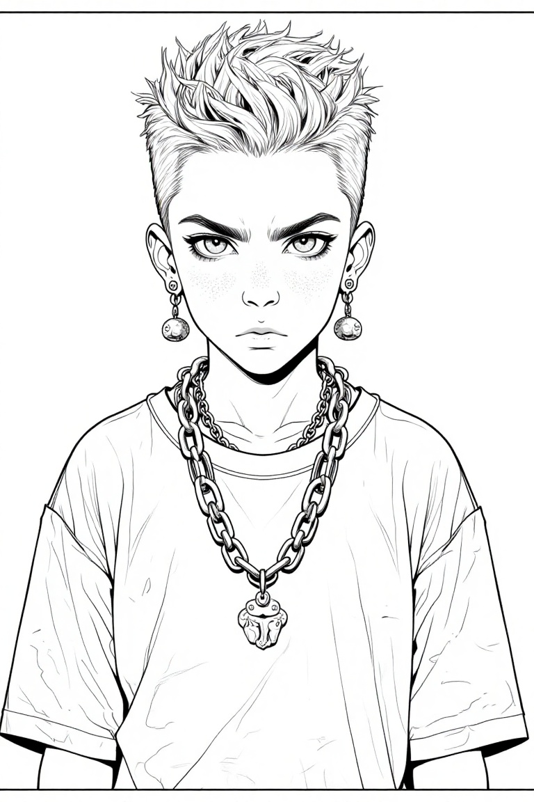 solo,  looking at viewer,  short hair on Tensor.Art