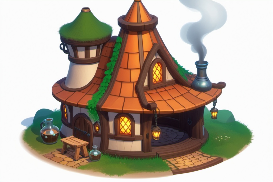 (stylized building,  concept art,  clean shapes on Tensor.Art