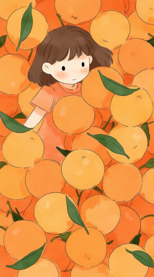 girl collect oranges,  perfect body,  pefect arms on Tensor.Art
