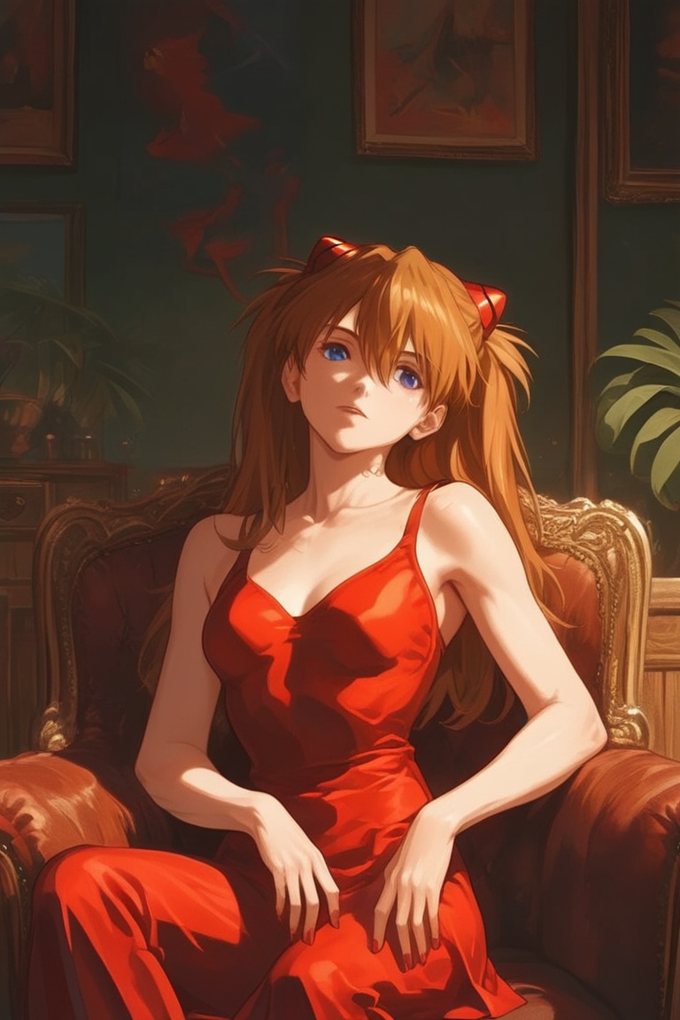 1girl,  asuka_langley_souryuu,  indoors on Tensor.Art