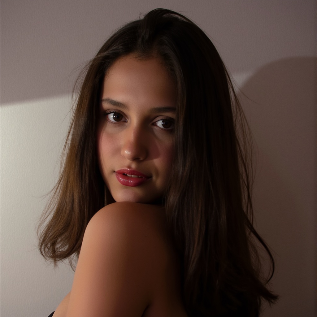 A close-up of a micatape young woman,  standing. She long,  straight on Tensor.Art