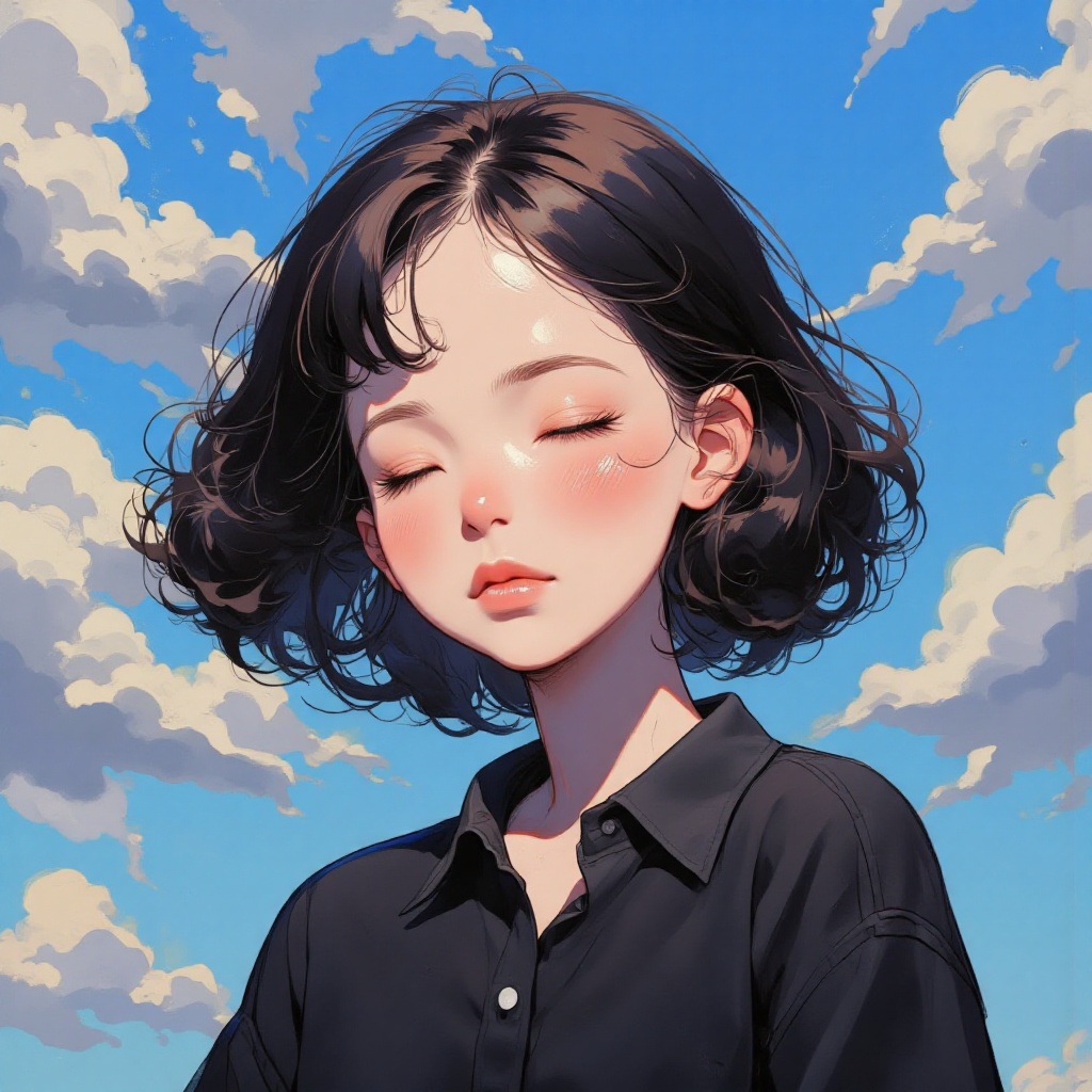 1girl,  solo,  shirt on Tensor.Art