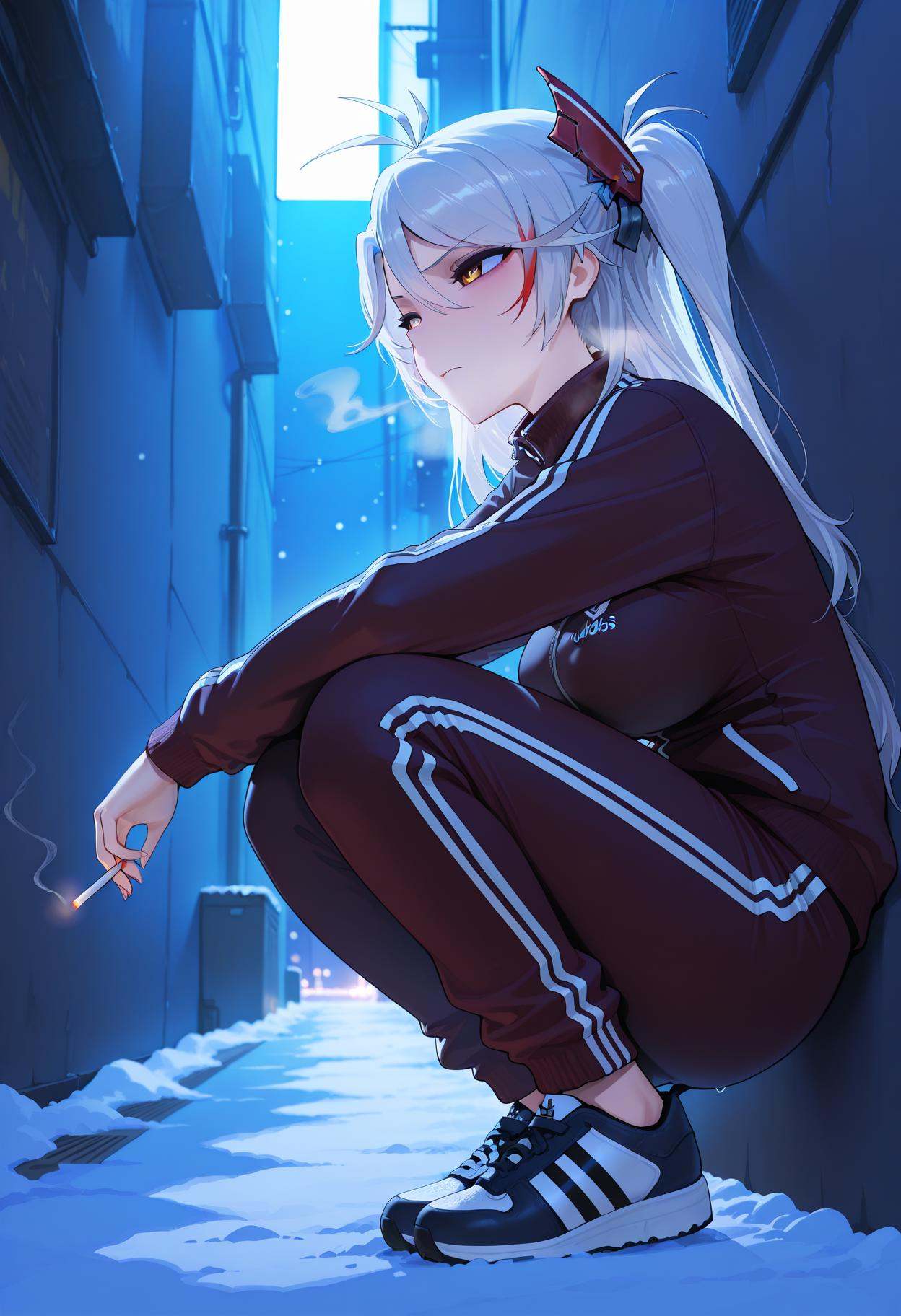 1girl,  prinz eugen \(azur lane\),  black track suit on Tensor.Art